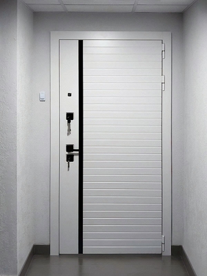 Дверь белого цвета с зеркалом Дверь белого цвета с зеркалом